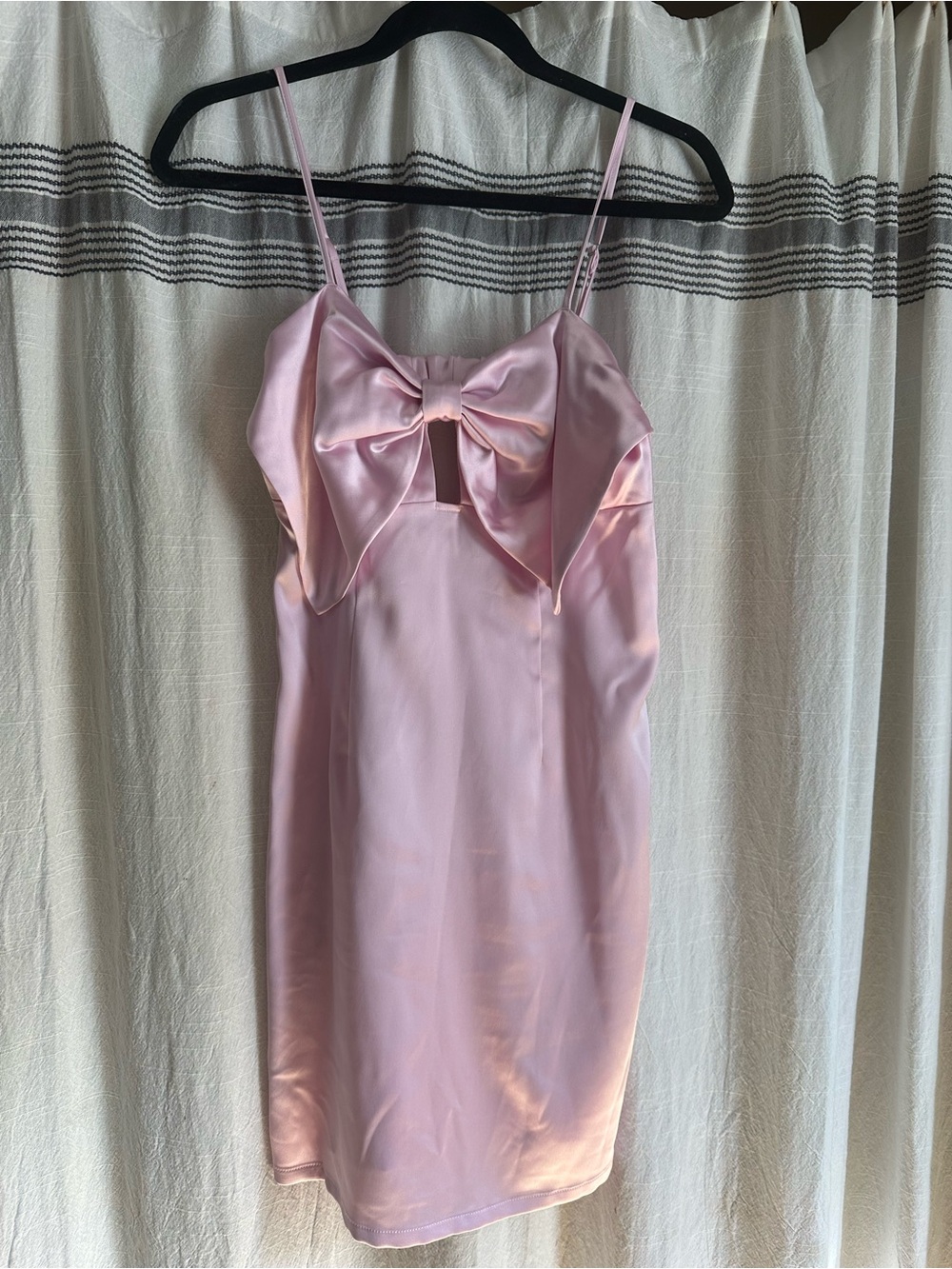 Pink Satin mini Slip Dress